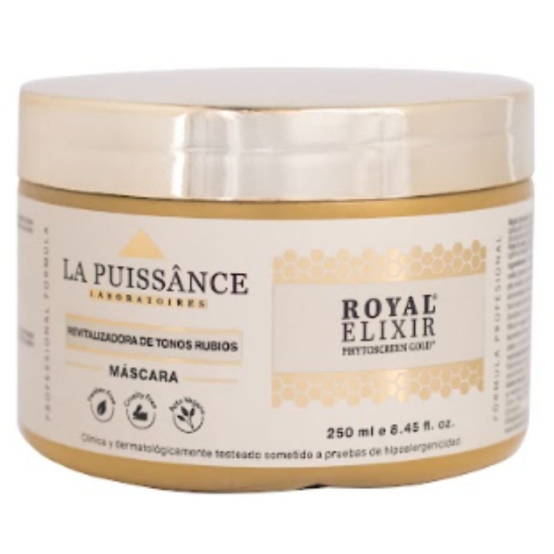 Mascara Royal Elixir con Phytoscreen Gold iluminador de rubios 250 ml La puissance