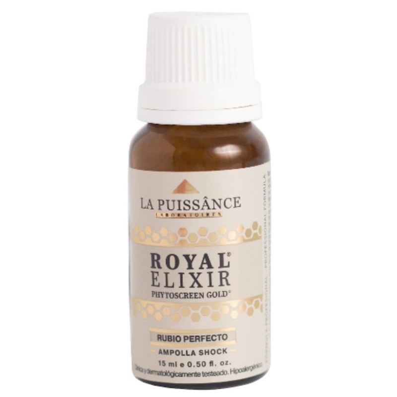 Ampollas Royal Elixir con Phytoscreen Gold iluminador de rubios 15 ml La puissance