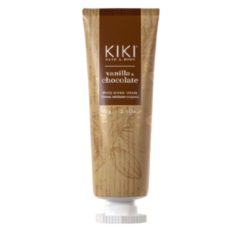 crema exfoliante corporal vainilla y chocolate 75ge kiki body & bath