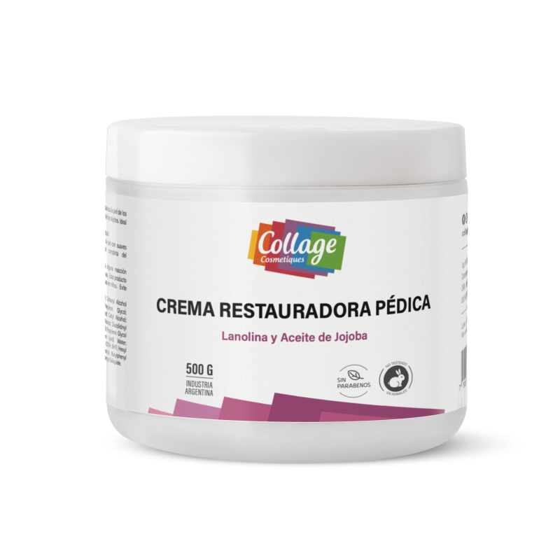 CREMA RESTAURADORA PEDICA CON LANOLINA Y ACEITE DE JOJOBA 500 GRS COLLAGE