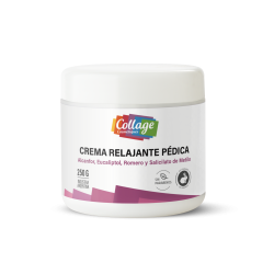 CREMA RELAJANTE PEDICA CON ALCANFOR EUCALIPTOL ROMERO Y SALICILATO DE METILO 250 GRS COLLAGE