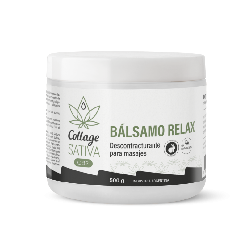 BALSAMO RELAX PARA MASAJES DESCONTRACTURANTES 500 GRS COLLAGE