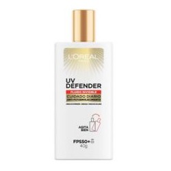 Protector solar UV Defender Textura Ligera  sin color FPS50+  40 Gr Loreal