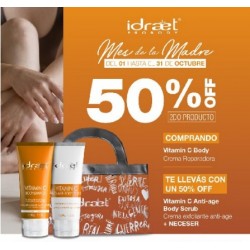 COMPRANDO CREMA REPARADORA VITAMIN C TE LLEVAS SU EFOLIANTE ANTIAGE CON UN 50%OFF Y UN NECESER DE REGALO