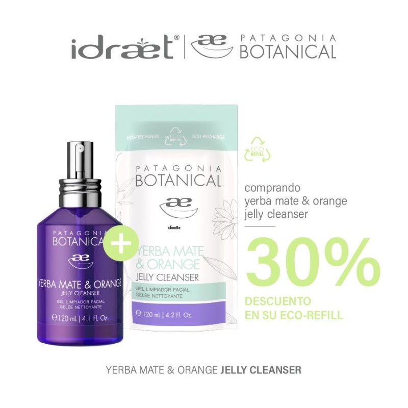 YERBA MATE & ORANGE JELLY CLEANSER  Gel Limpiador Facial te llevás su ECO-REFILL con un 30% OFF