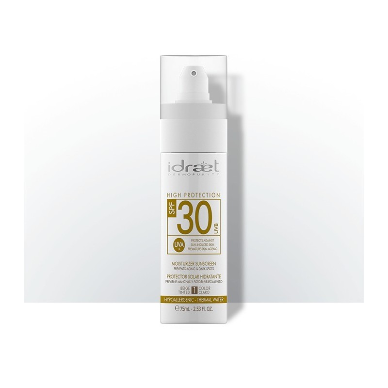 Crema protector solar SPF 30 Tono claro beige 75 ml Idraet