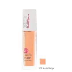 Base Superstay Full Coverage Tono 125 Nude Beige 30 ml Maybelline