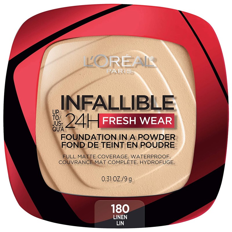 Base compacta Infaillible 24Hs Fresh Wear 180 Rose Sand 9 Gr Loreal Paris