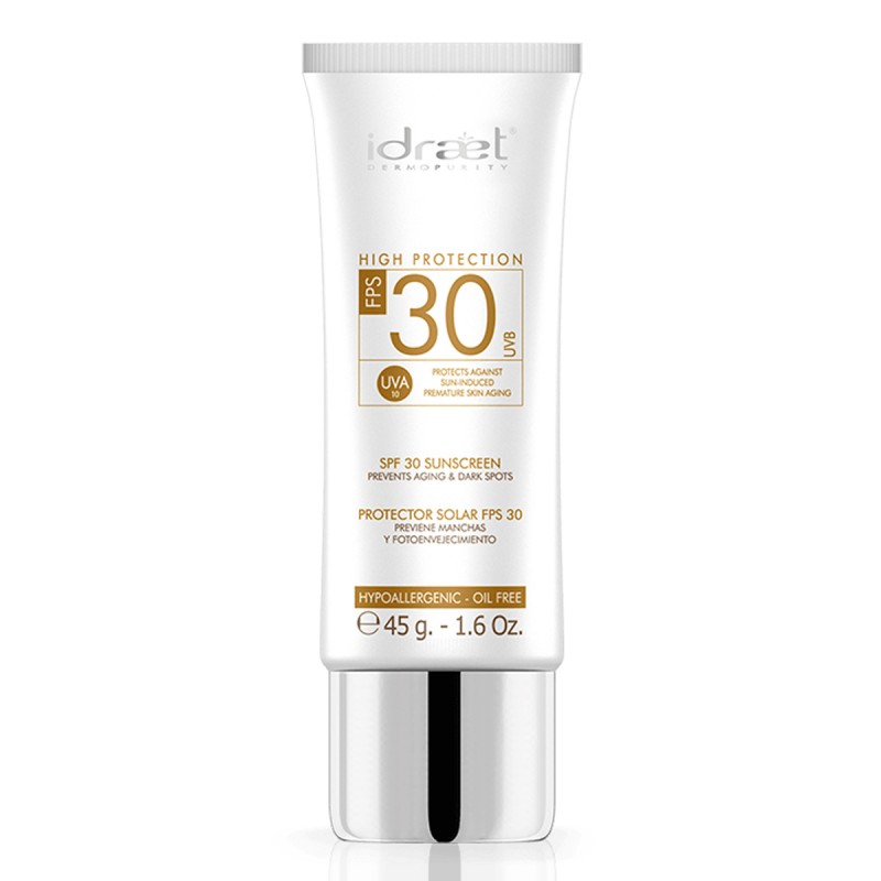 Crema protector solar SPF 30 Tono Beige 45 gr travel edition Idraet