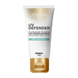 Protector solar UV Defender Toue seco y antiage sin color FPS50+ 40 Gr Loreal Loreal